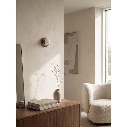 Norara Marble Travertine Wall Sconce