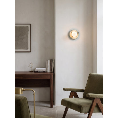 Norara Marble Travertine Wall Sconce