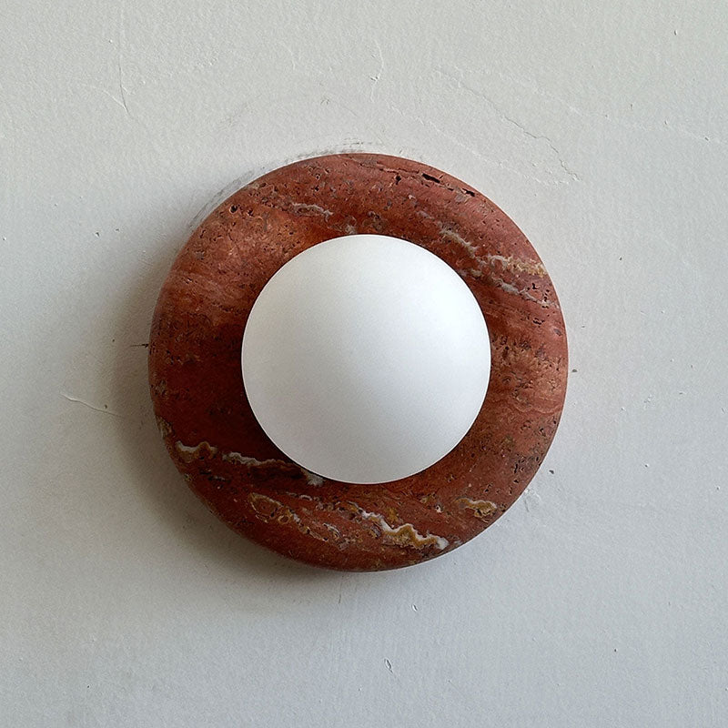 Norara Marble Travertine Wall Sconce