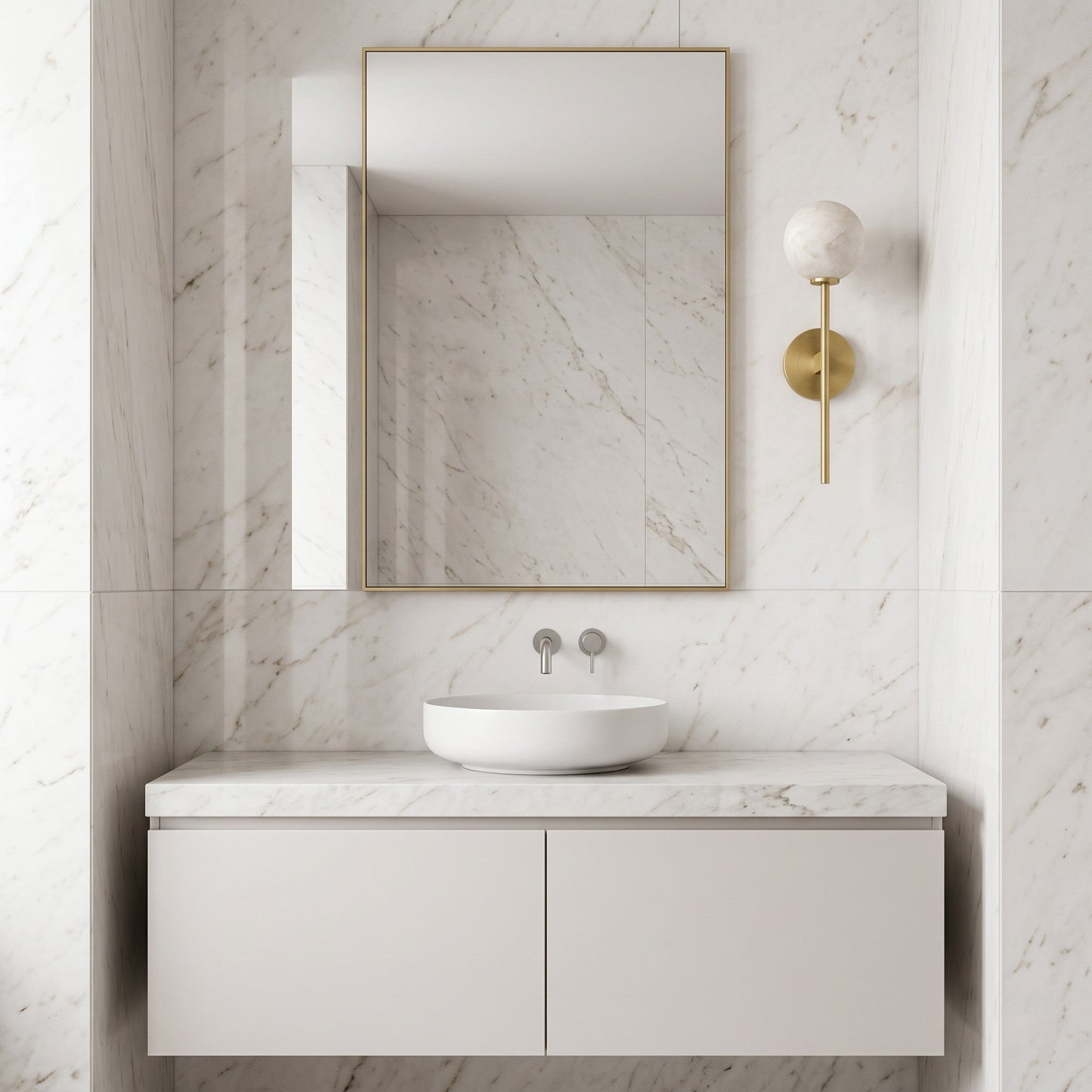 Dovika Alabaster Globe Wall Sconce