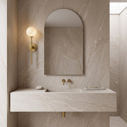 Dovika Alabaster Globe Wall Sconce