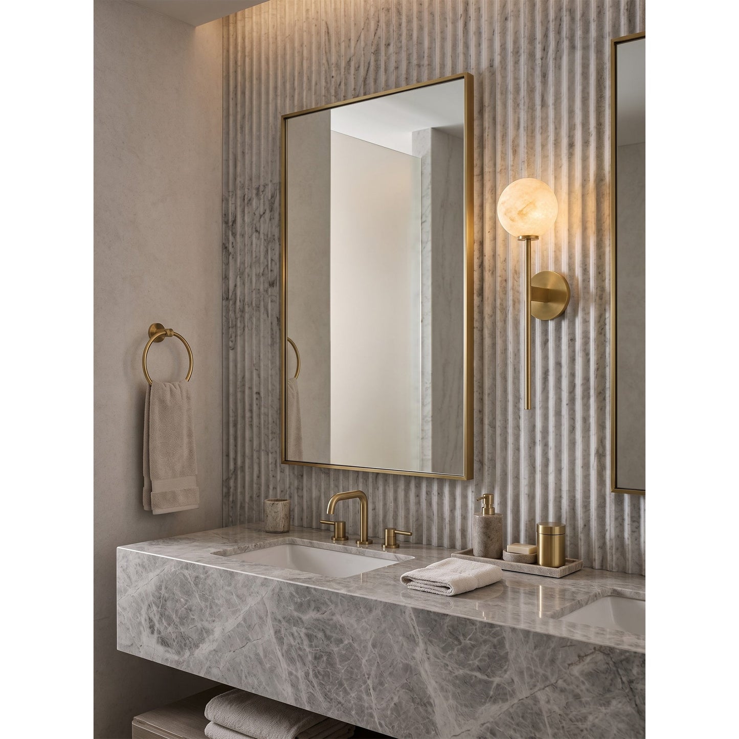 Dovika Alabaster Globe Wall Sconce