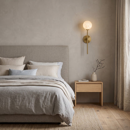 Dovika Alabaster Globe Wall Sconce