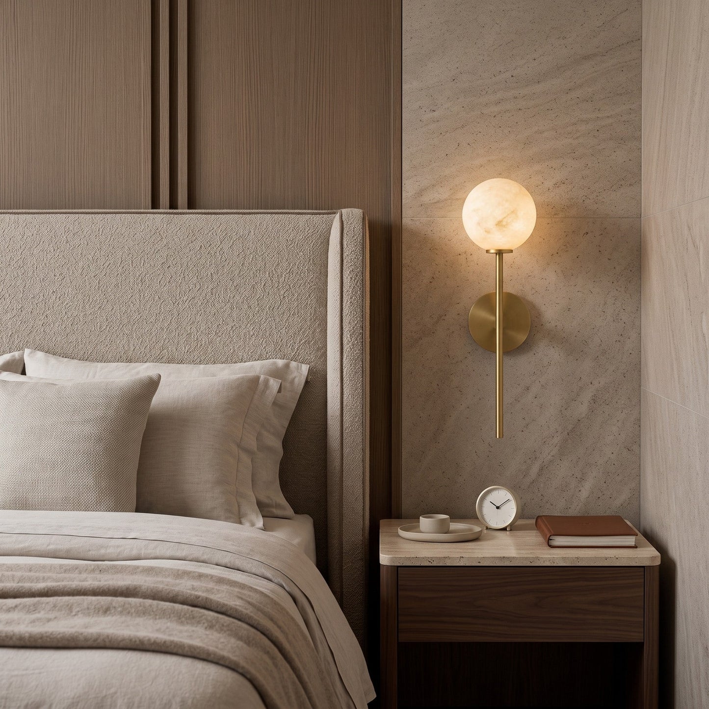Dovika Alabaster Globe Wall Sconce