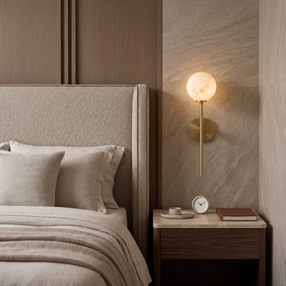 Dovika Alabaster Globe Wall Sconce
