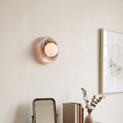 Solene Pink Onyx Wall Sconce