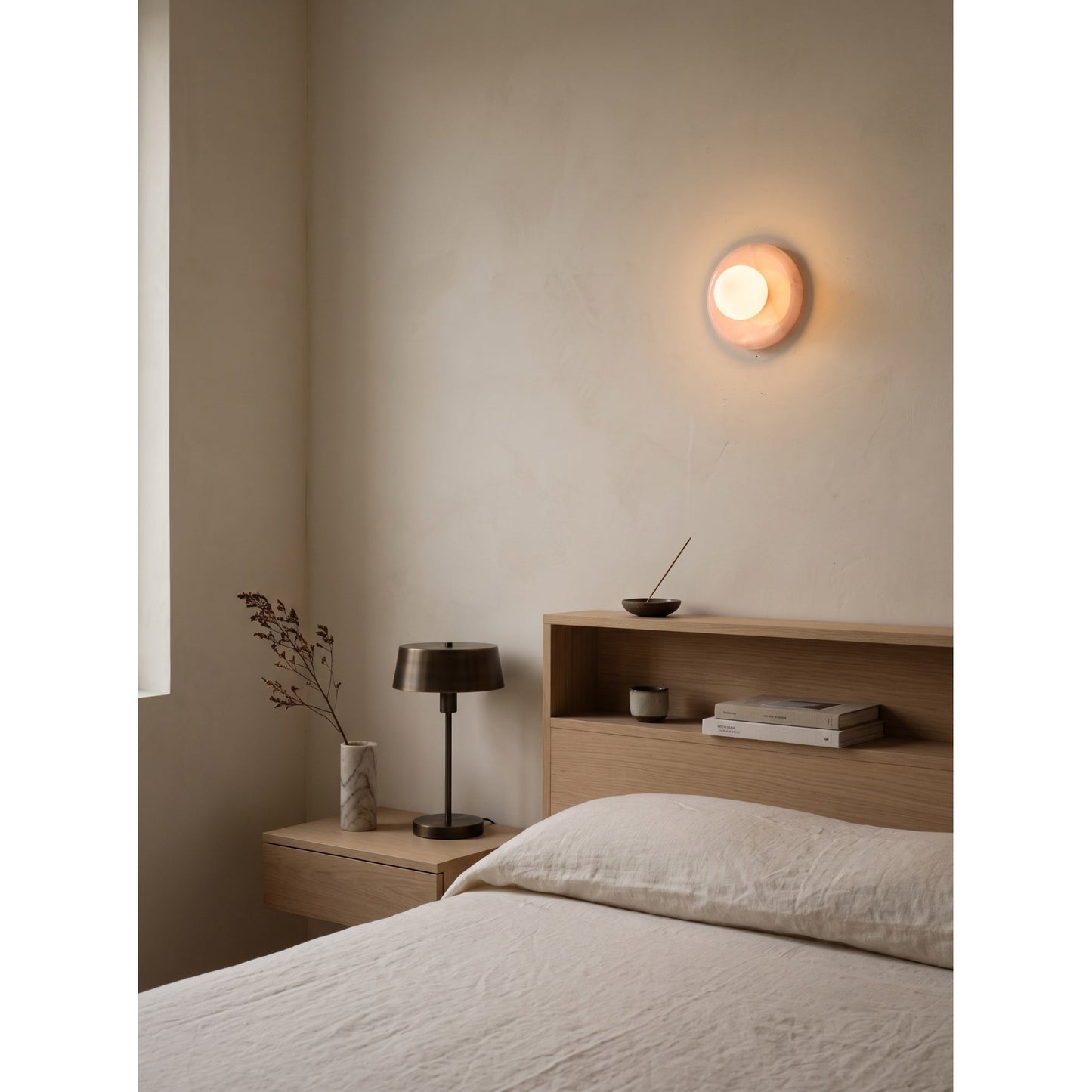 Solene Pink Onyx Wall Sconce