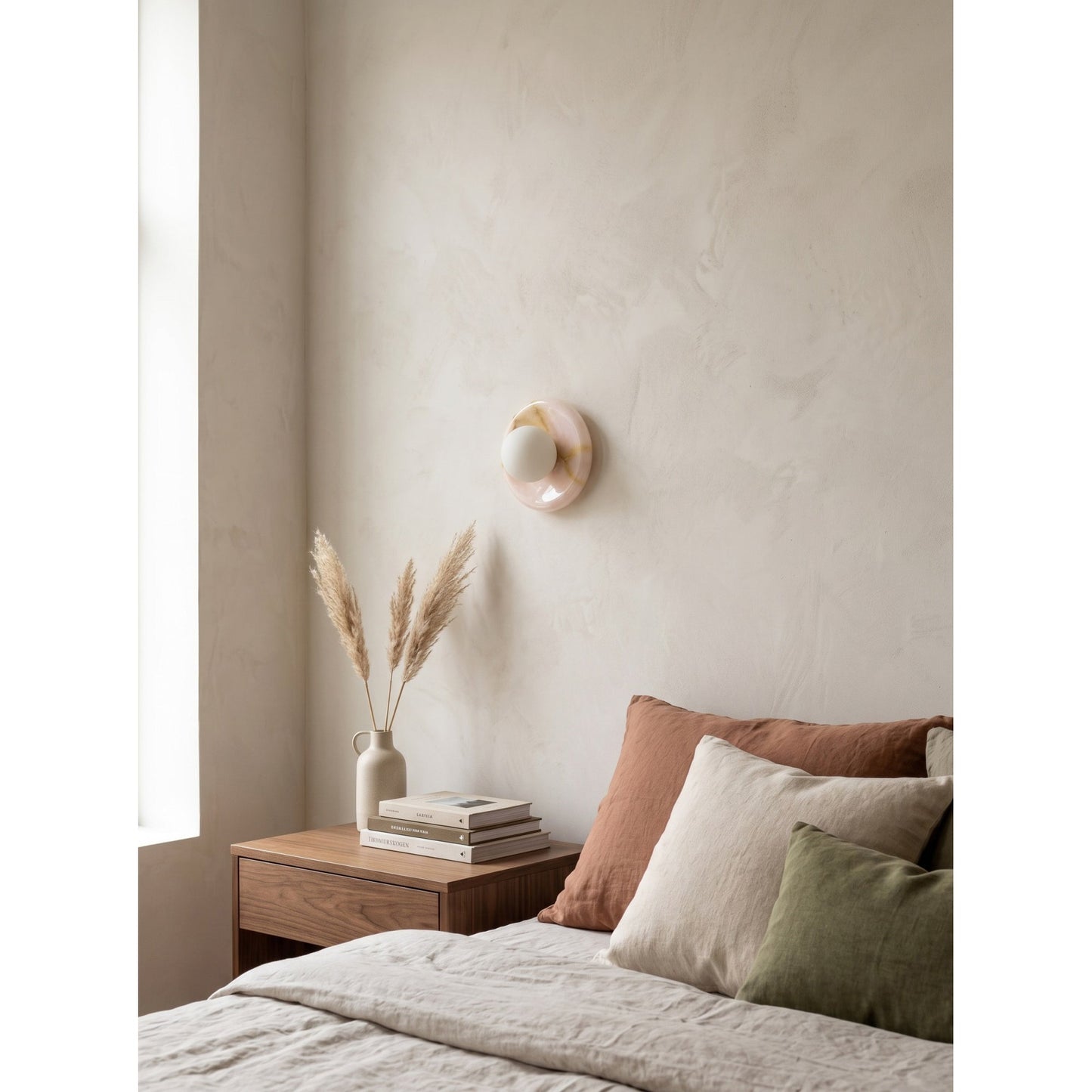Solene Pink Onyx Wall Sconce