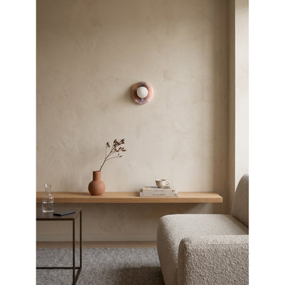 Solene Pink Onyx Wall Sconce