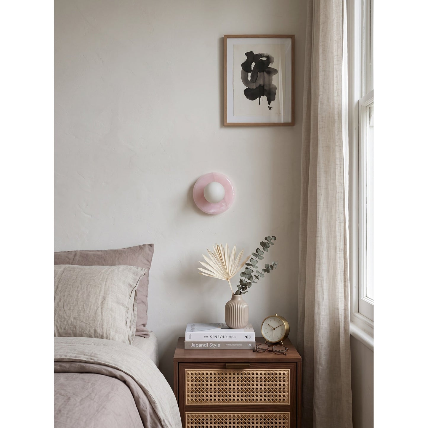 Solene Pink Onyx Wall Sconce