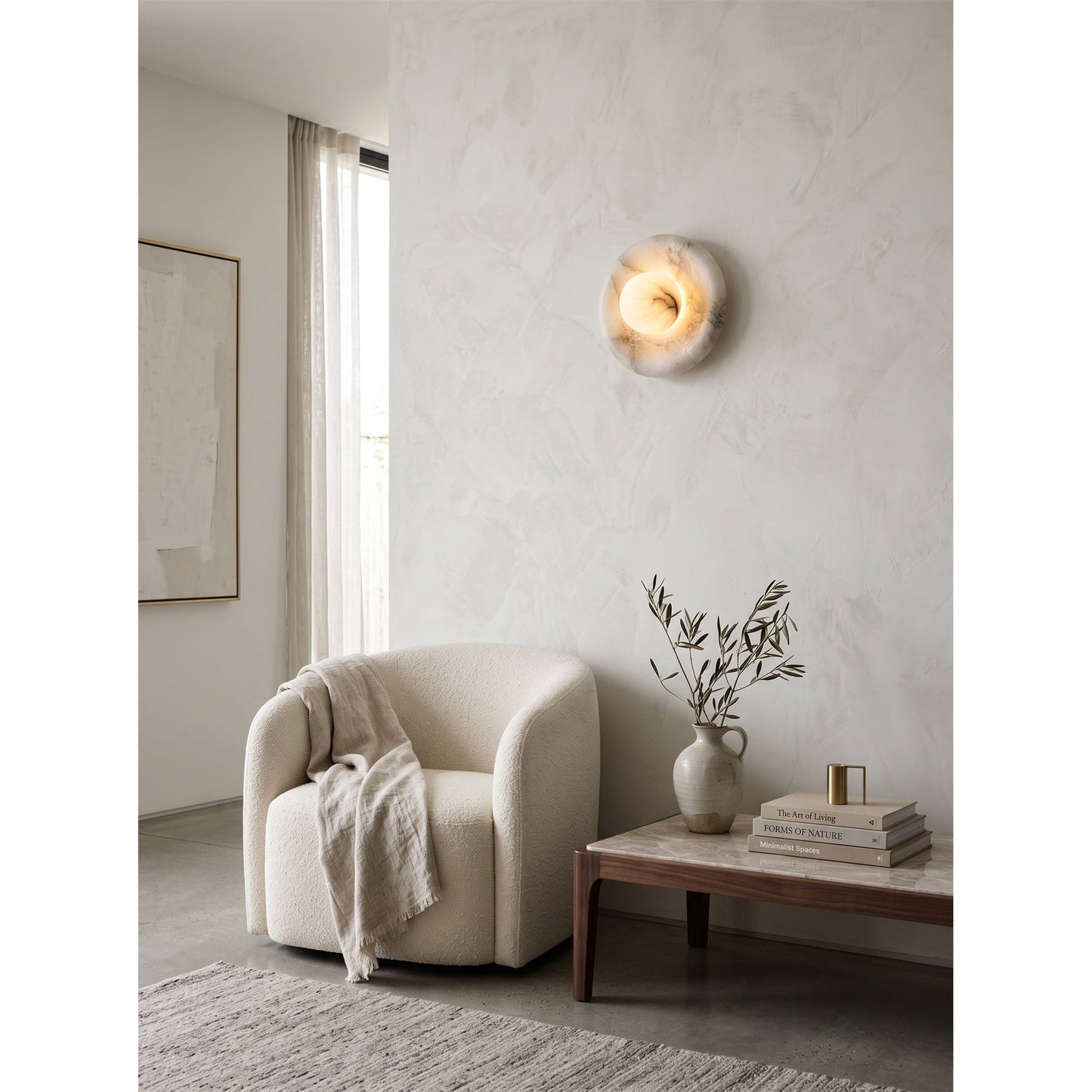 Solene Spanish Alabaster Wall Sconce