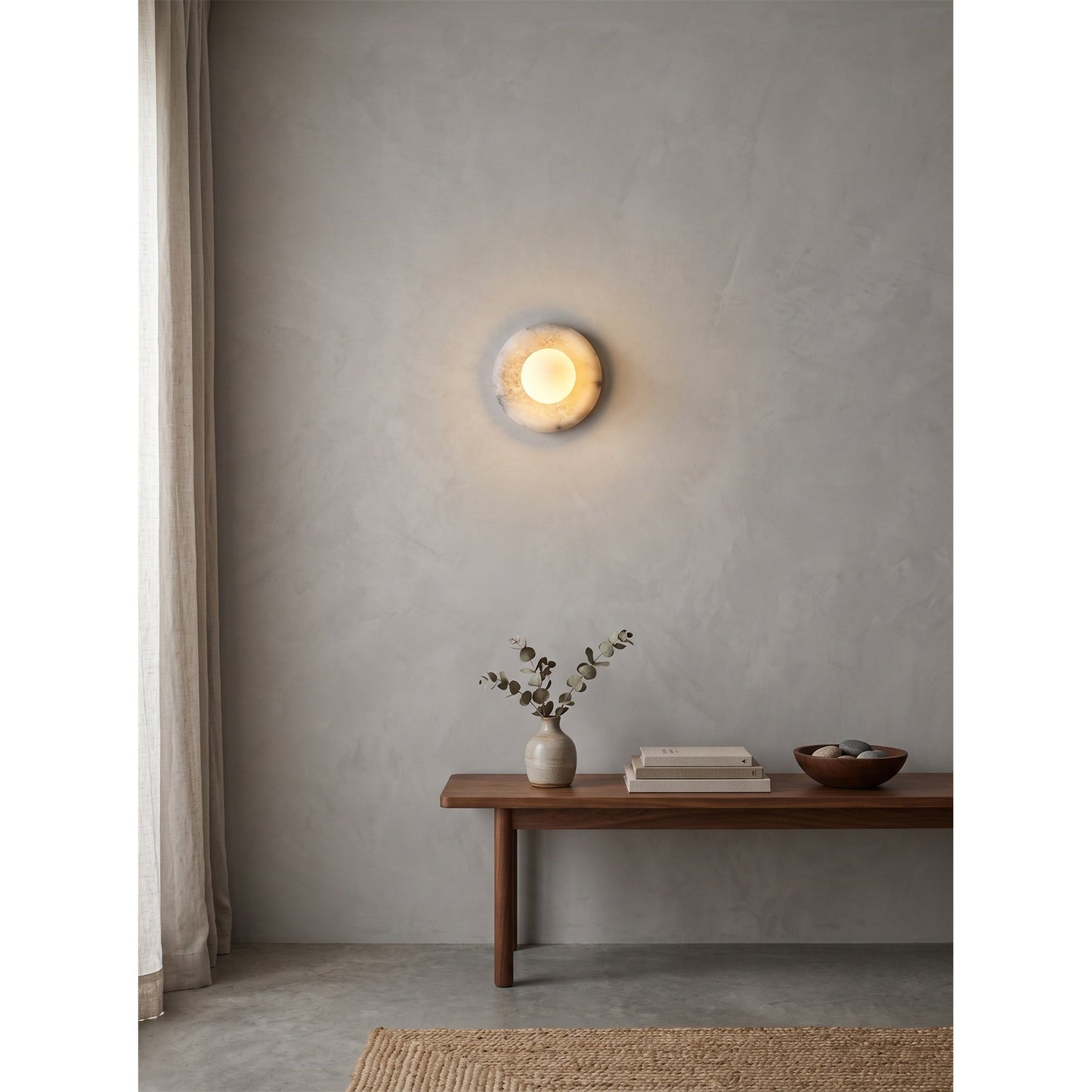 Solene Spanish Alabaster Wall Sconce