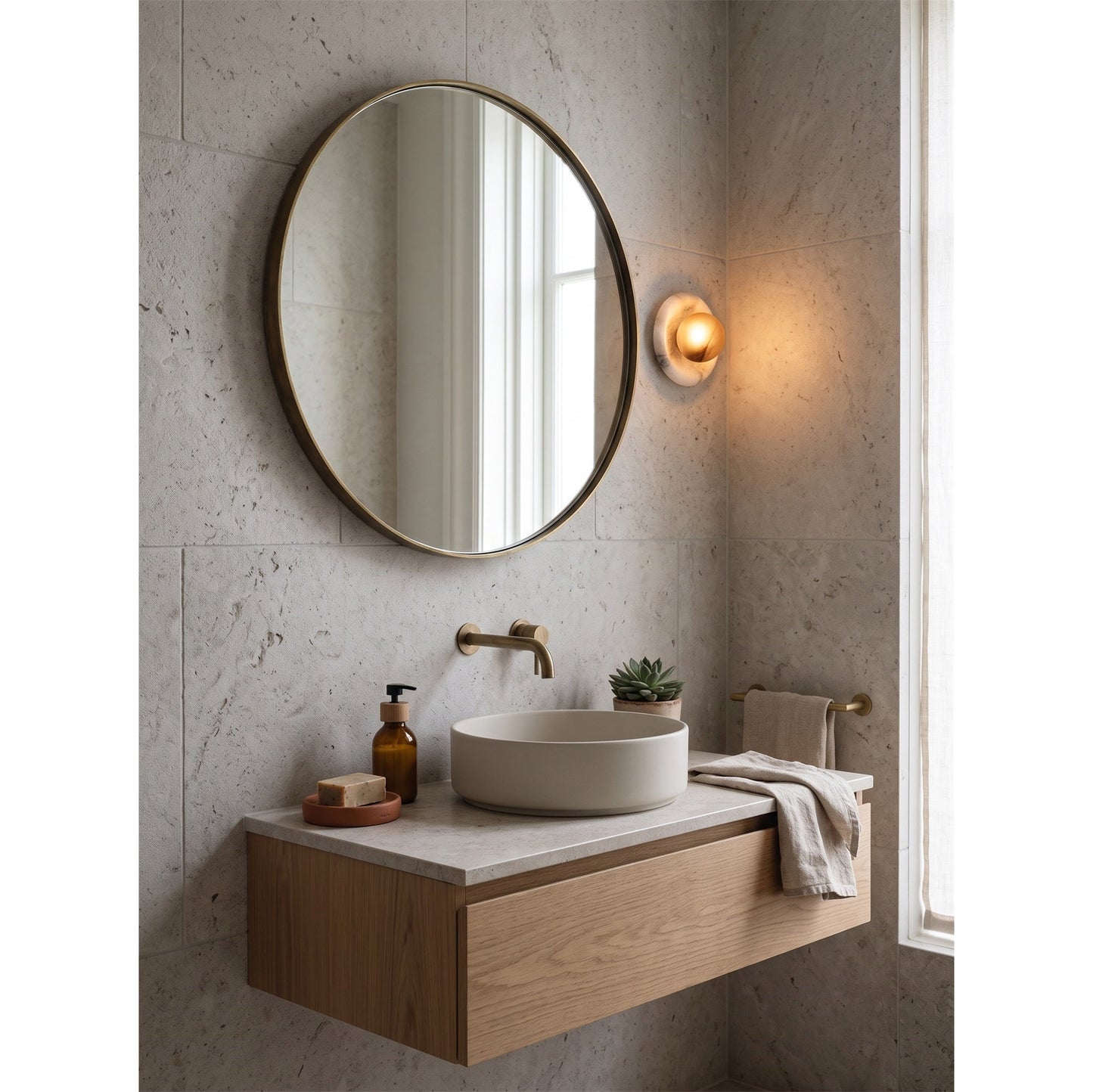 Solene Spanish Alabaster Wall Sconce