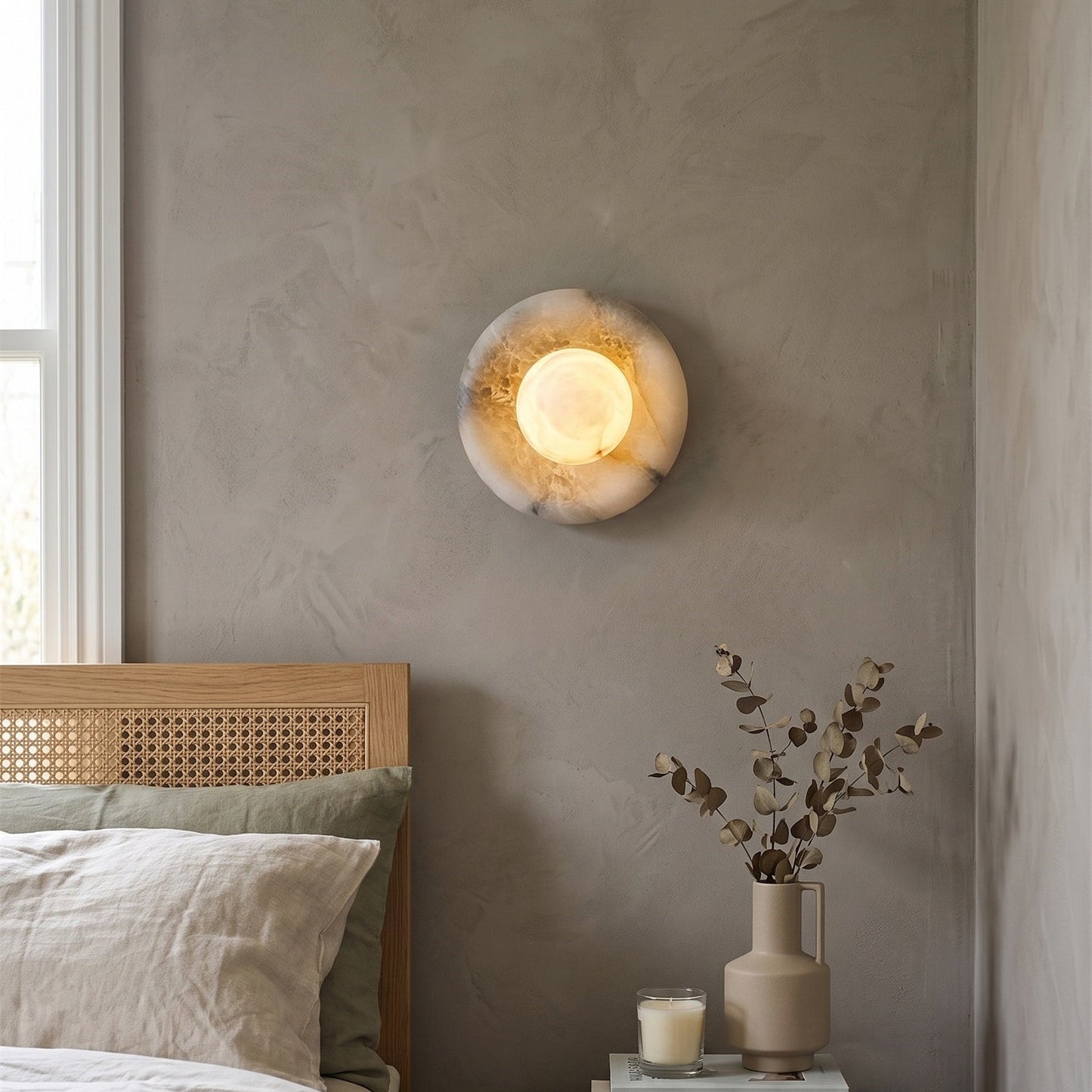 Solene Spanish Alabaster Wall Sconce