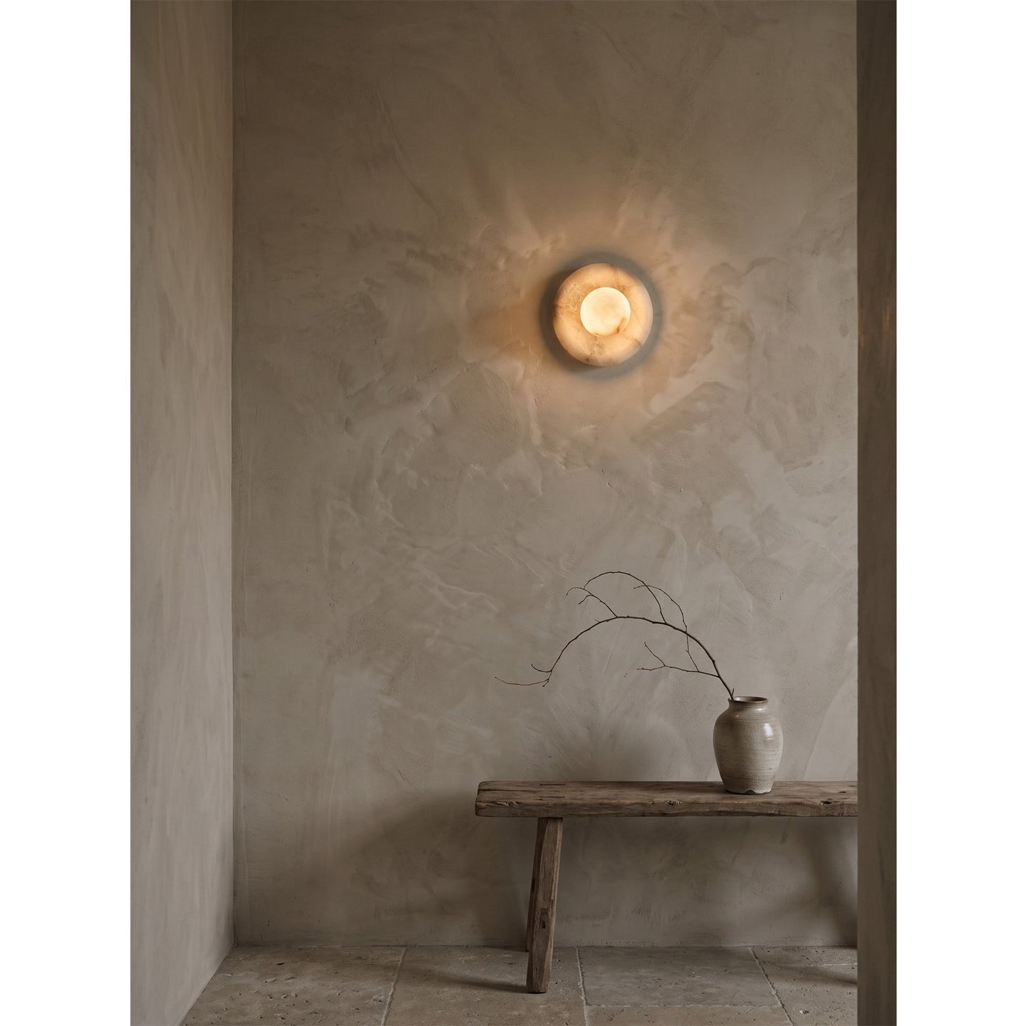 Solene Spanish Alabaster Wall Sconce