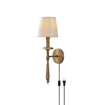 Halden Brass Plug-in Wall Sconce