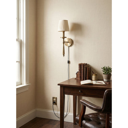 Halden Brass Plug-in Wall Sconce