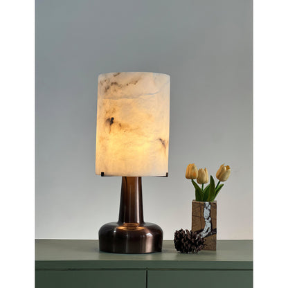 Pear Shaped Alabaster Table Lamp