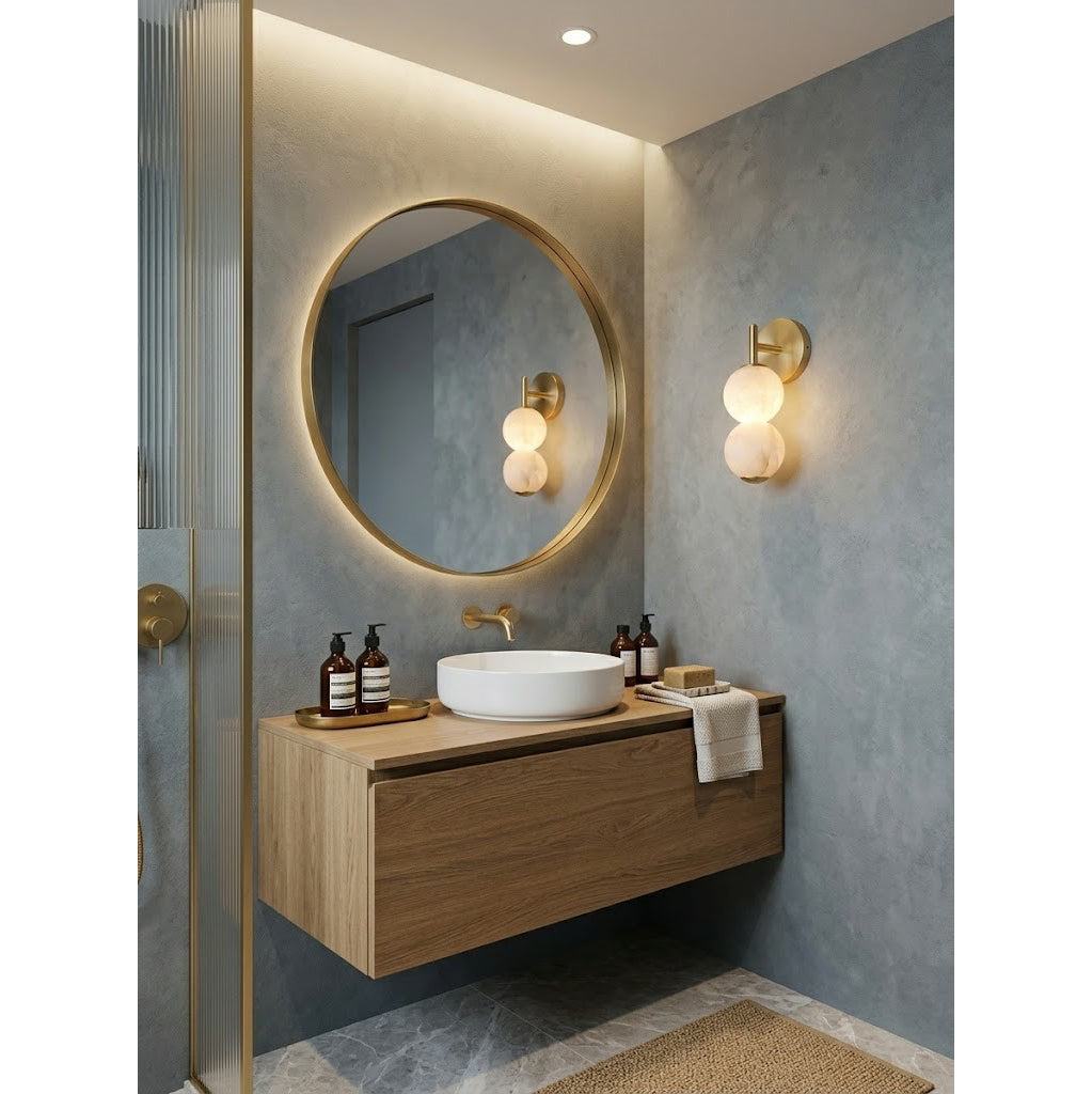 Mirora Alabaster Wall Sconce
