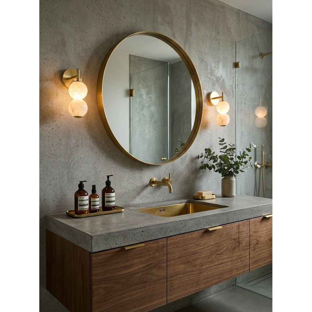 Mirora Alabaster Wall Sconce