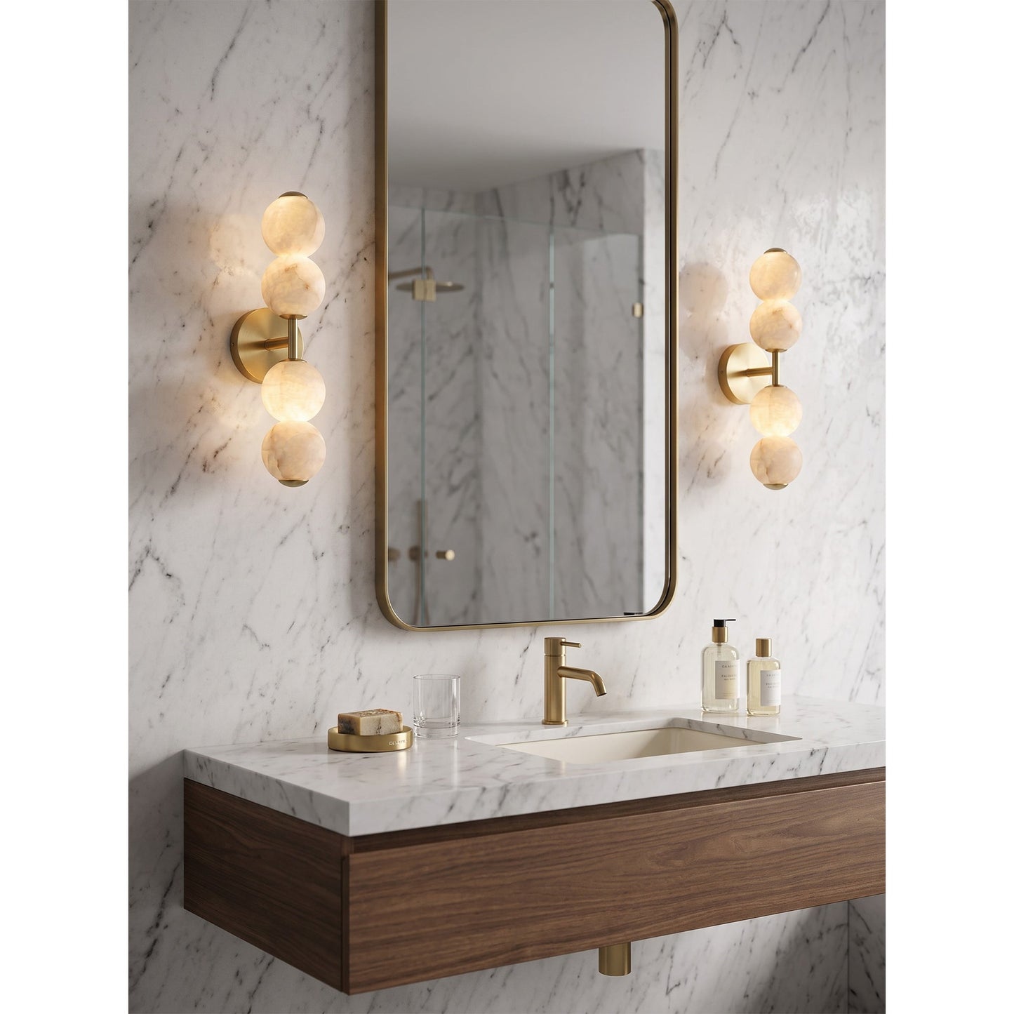 Mirora Alabaster Wall Sconce