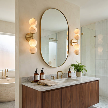 Mirora Alabaster Wall Sconce