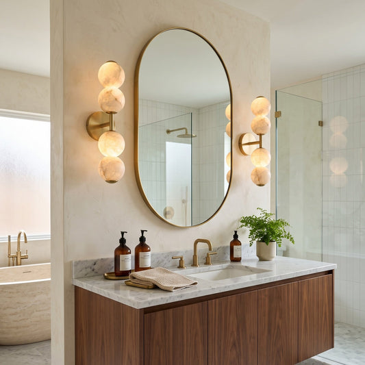 Mirora Alabaster Wall Sconce