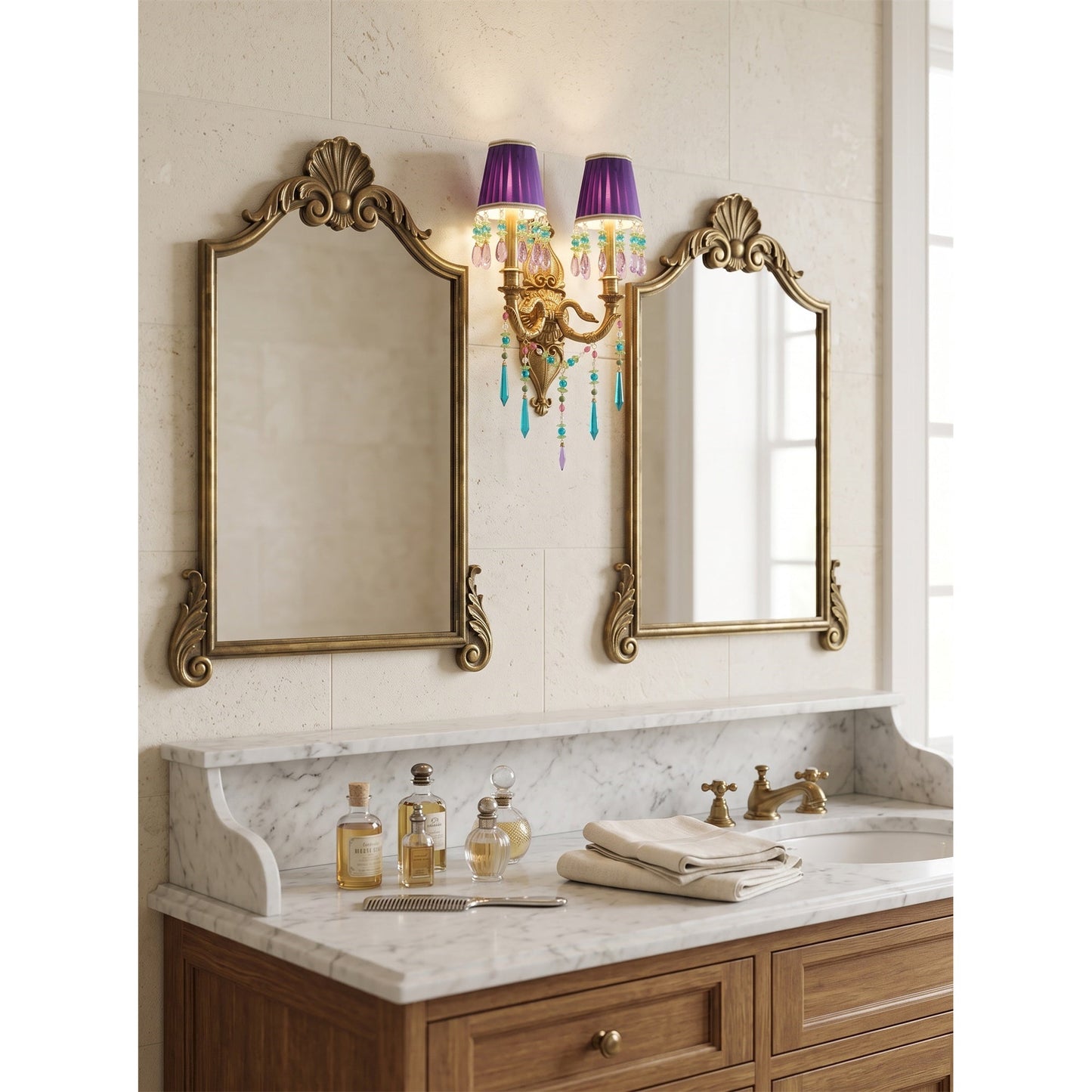 Perky Peacock Wall Sconce