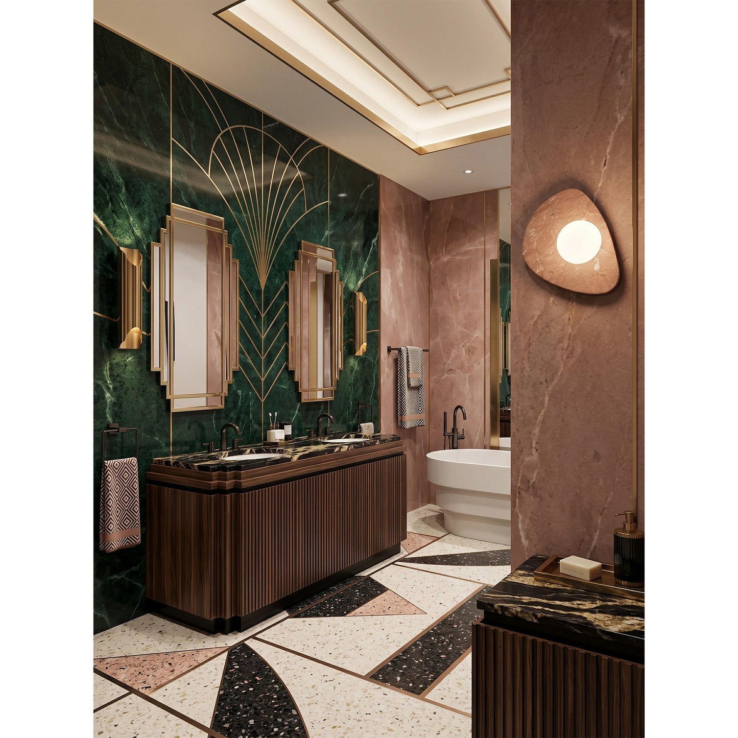 Pelune Marble Wall Sconce