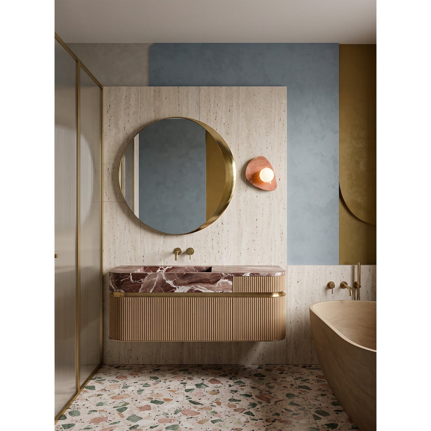 Pelune Marble Wall Sconce