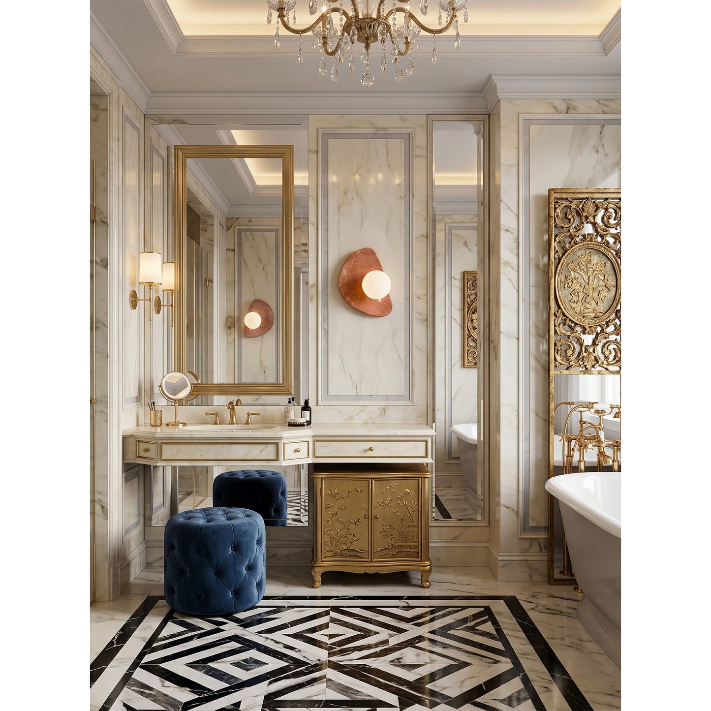 Pelune Marble Wall Sconce