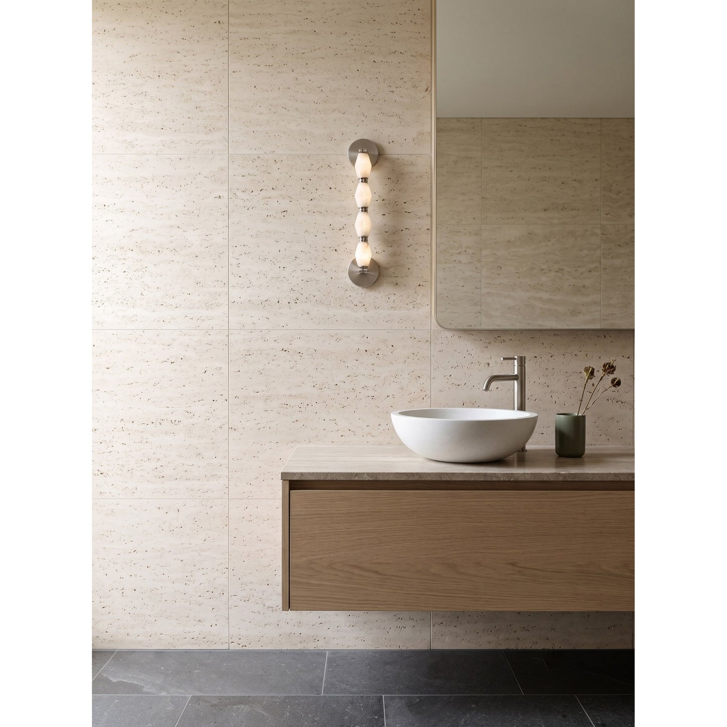 Pillar Diamond Alabaster Wall Sconce
