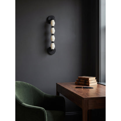 Pillar Diamond Alabaster Wall Sconce