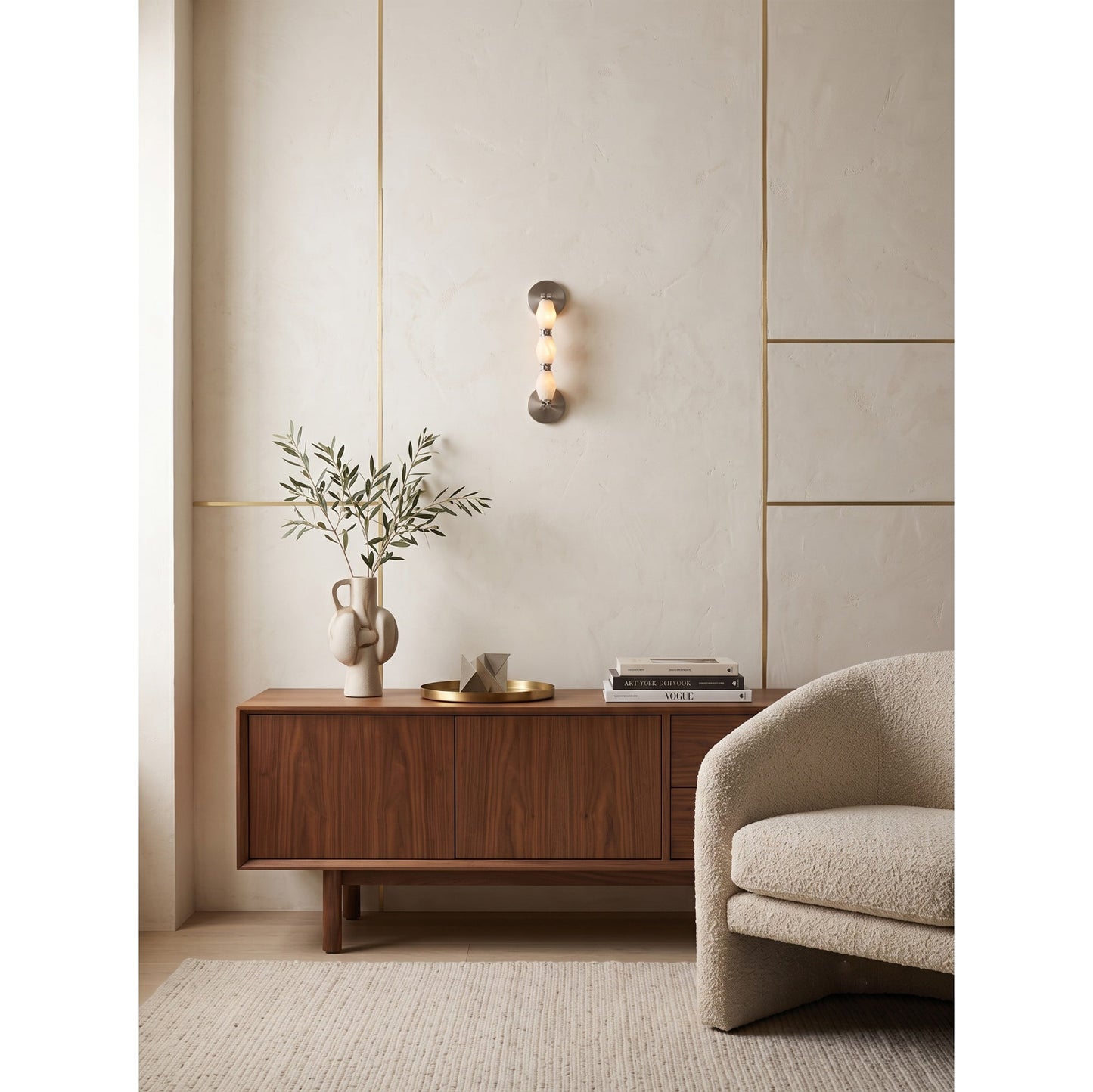 Pillar Diamond Alabaster Wall Sconce