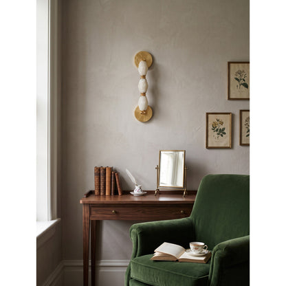 Pillar Diamond Alabaster Wall Sconce