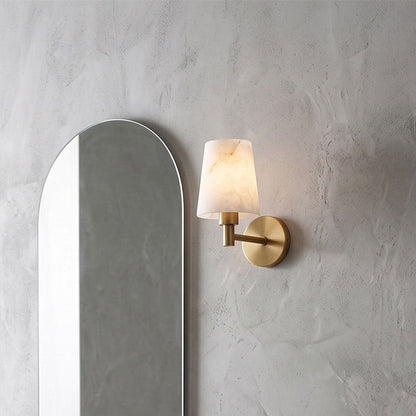 Vionon Alabaster Short Wall Sconce