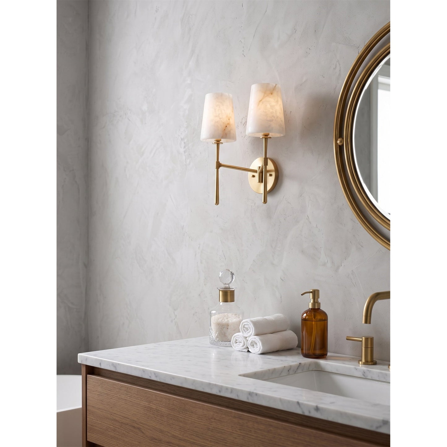 Vionon Alabaster Wall Sconce
