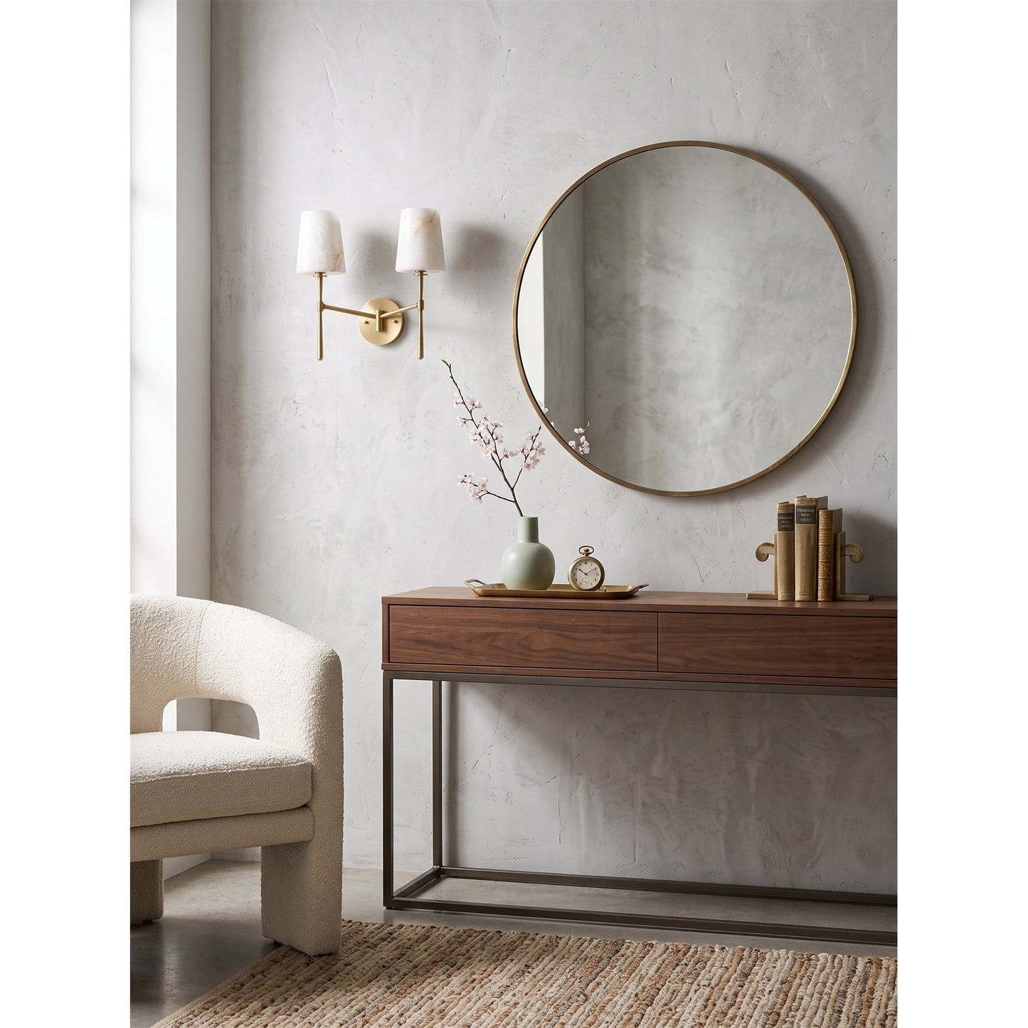 Vionon Alabaster Wall Sconce