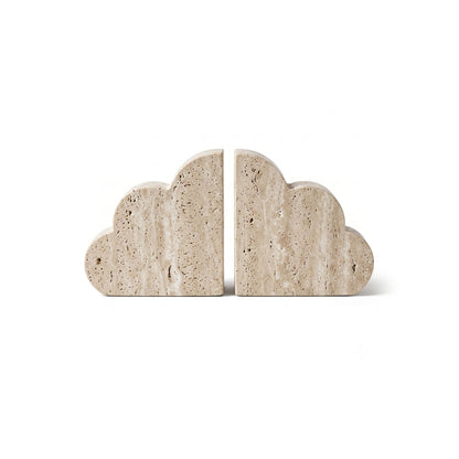 Solune Travertine Bookends