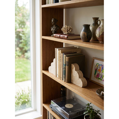 Solune Travertine Bookends