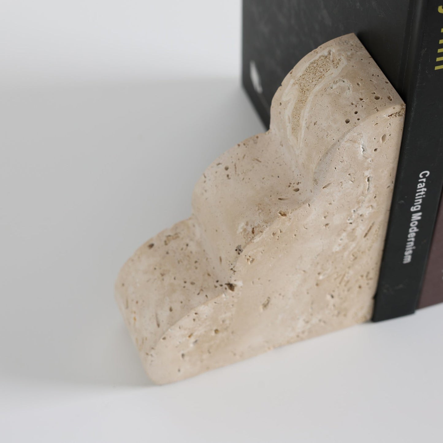 Solune Travertine Bookends