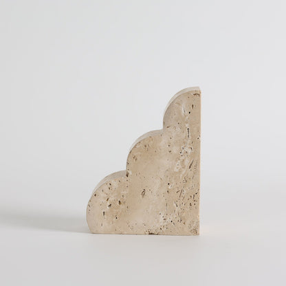 Solune Travertine Bookends