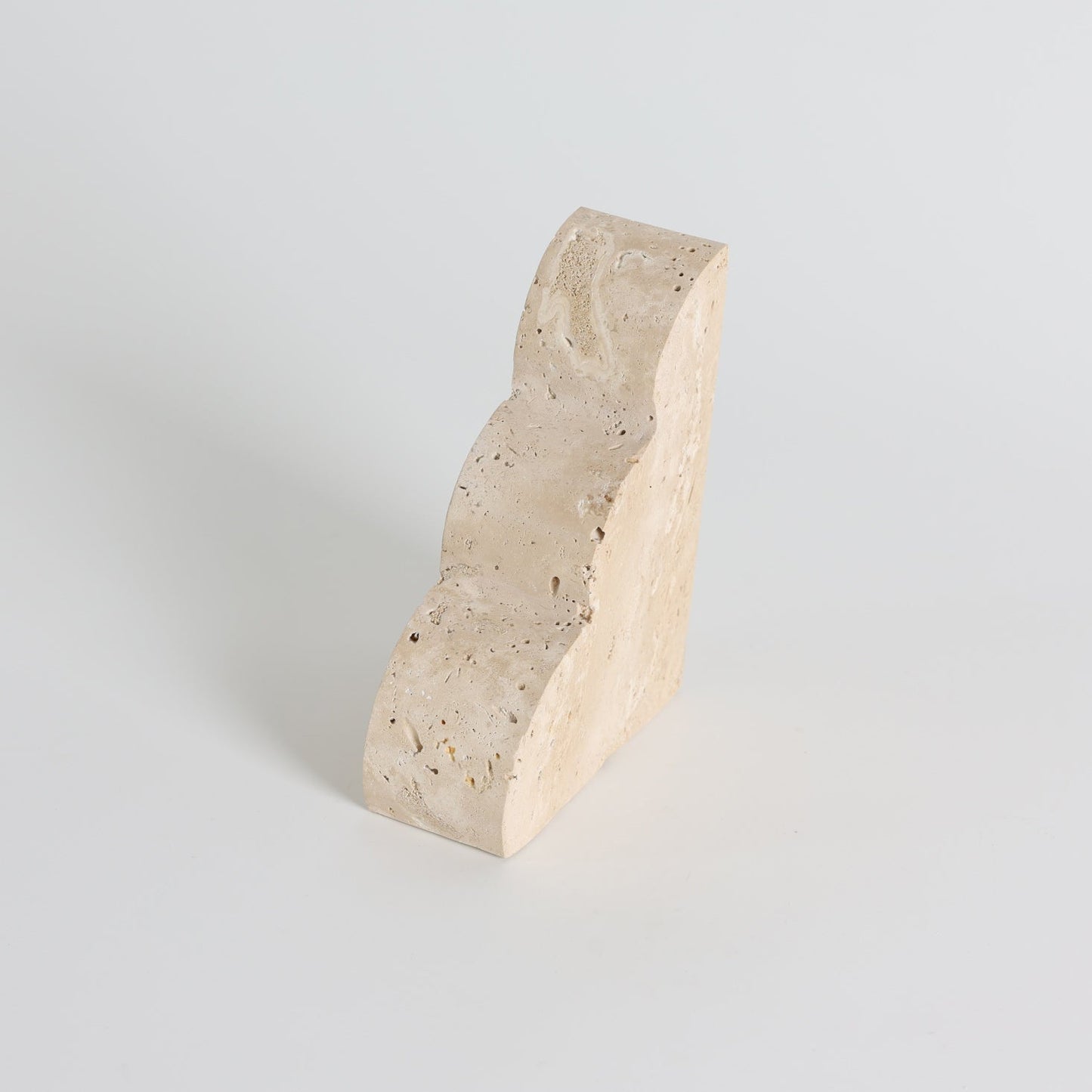 Solune Travertine Bookends
