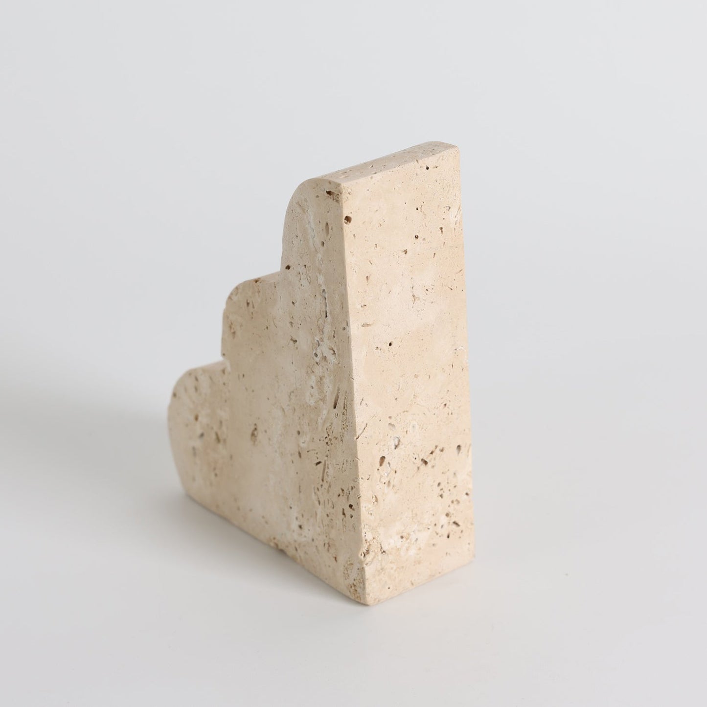 Solune Travertine Bookends