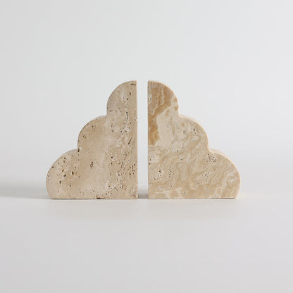 Solune Travertine Bookends