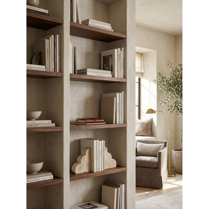 Solune Travertine Bookends