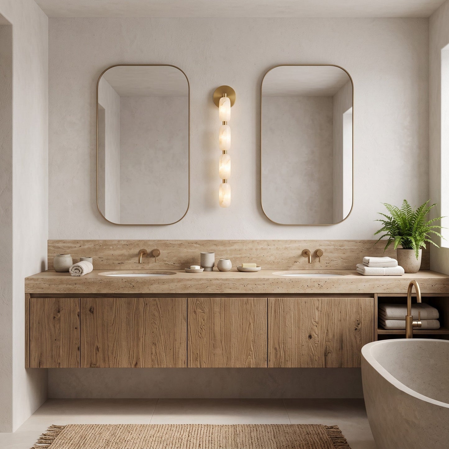 Corance Alabaster Wall Sconce