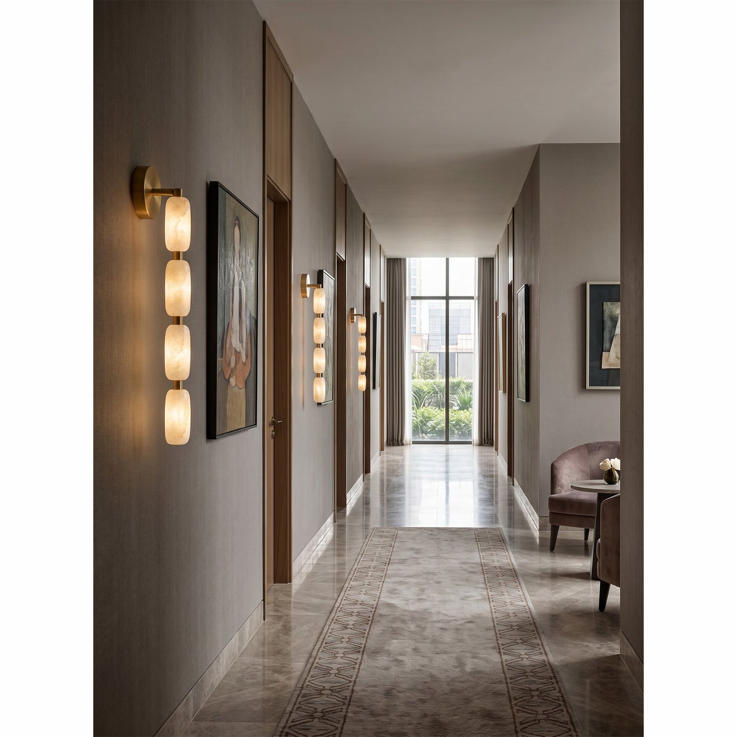 Corance Alabaster Wall Sconce