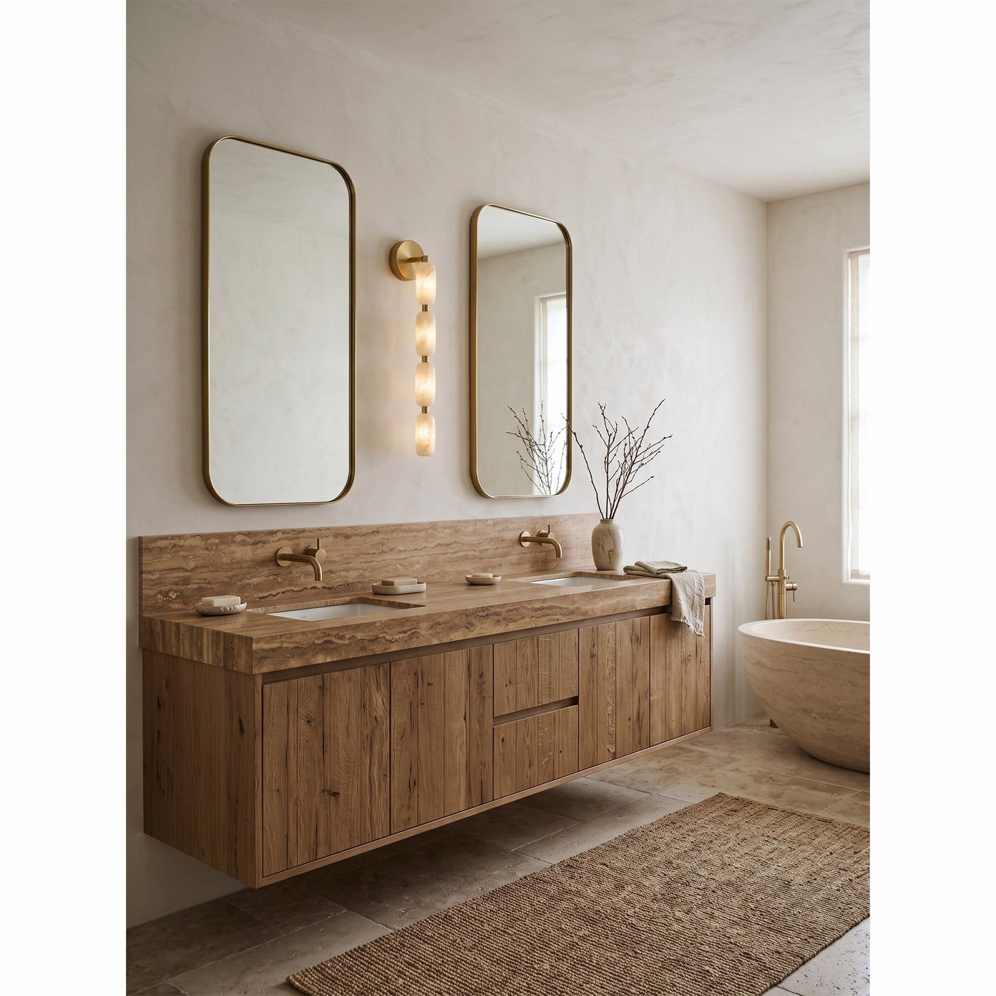 Corance Alabaster Wall Sconce