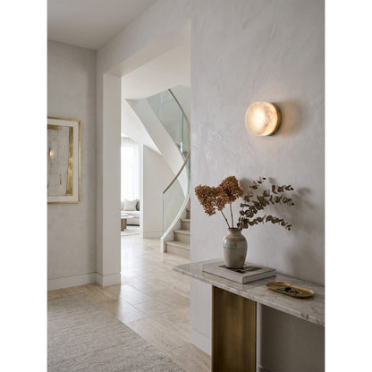 Dorola Ring Alabaster Wall Sconce
